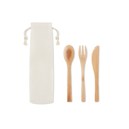 Bamboo cutlery set reusable - Image 2
